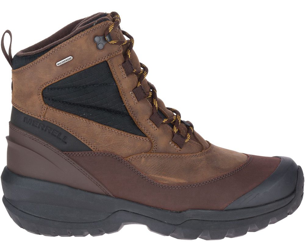 Merrell Boots Brown - Thermo Slush Mid Waterproof - Mens 45BTXEHVF